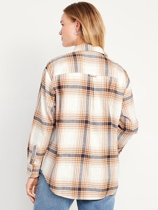 Image number 6 showing, Flannel Boyfriend Button-Down Shirt