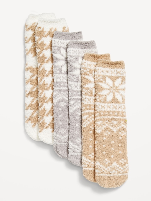 Chaussettes douillettes pour Femme, paquet de 3 paires