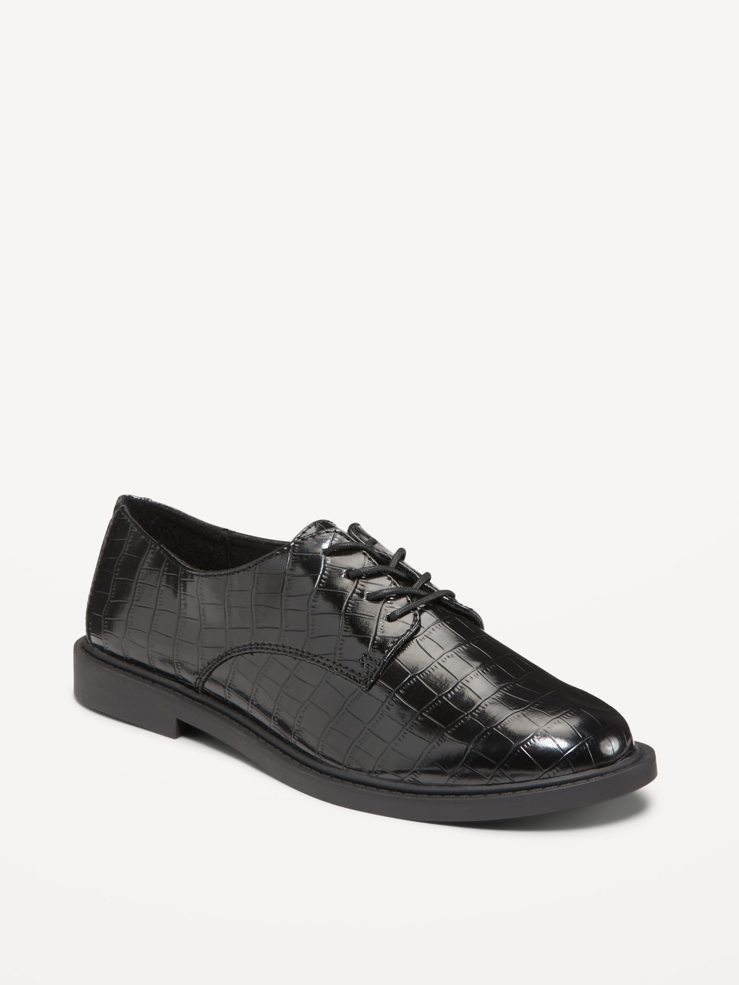 Faux Leather Oxford Shoe