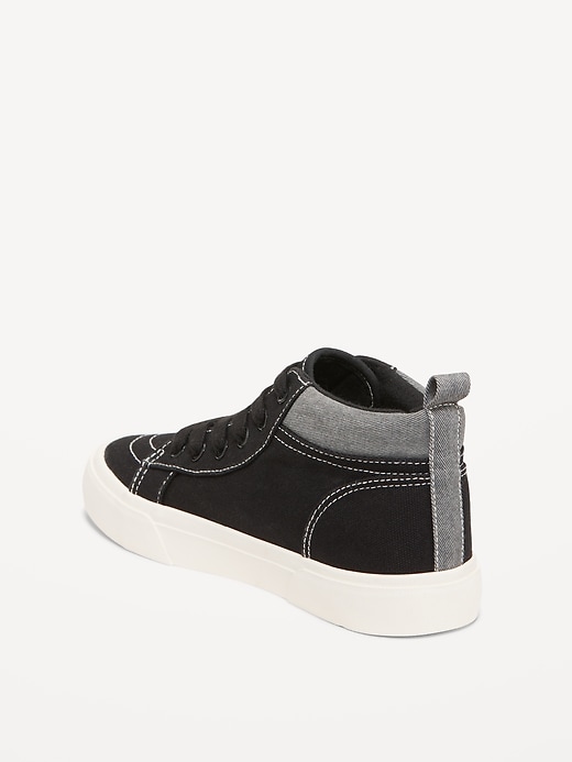 【OPEN YY】 YY VELCRO HIGH SNEAKERS, BLACK Black YY Velcro High Sneakers by OPEN YY on Sale