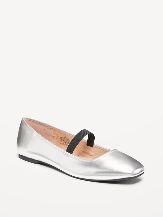 Image number 1 showing, Mary Jane Square-Toe Ballet Flats