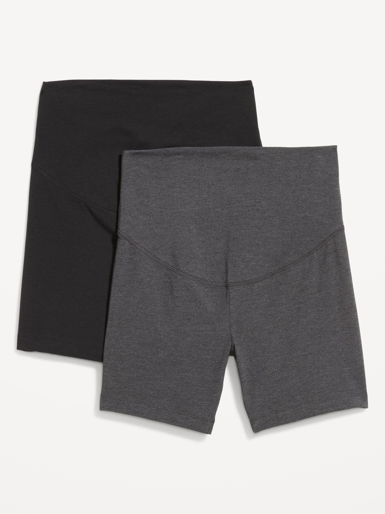 Maternity Full-Panel Biker Shorts 2-Pack -- 6-inch inseam