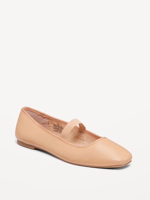 Image number 1 showing, Mary Jane Square-Toe Ballet Flats