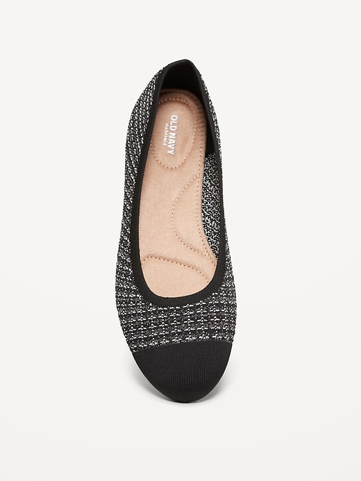 Image number 2 showing, Knit Almond-Toe Ballet Flats