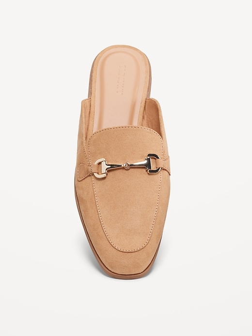 Image number 6 showing, Faux-Leather Loafer Mule Shoes