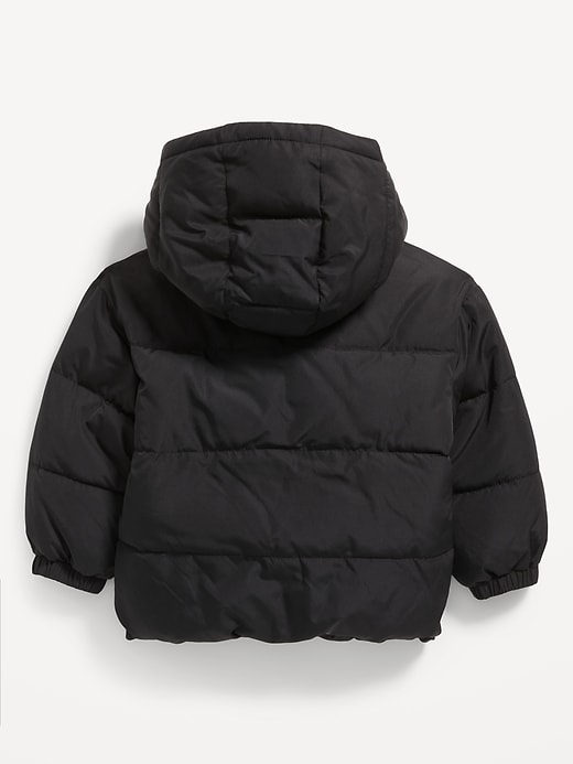 View large product image 2 of 2. Water-Resistant Hooded Puffer Jacket for Toddler Boys