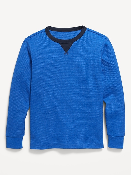 View large product image 1 of 1. Long-Sleeve Thermal-Knit T-Shirt for Boys