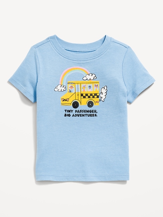 Voir une image plus grande du produit 2 de 2. T-shirt à manches courtes à imprimé pour toute-petite fille