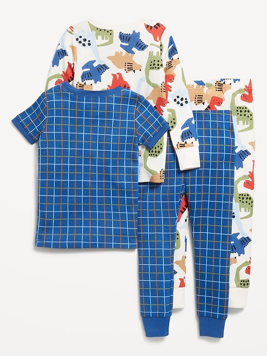 View large product image 2 of 3. 4-Piece Printed Snug-Fit Pajama Set for Toddler & Baby