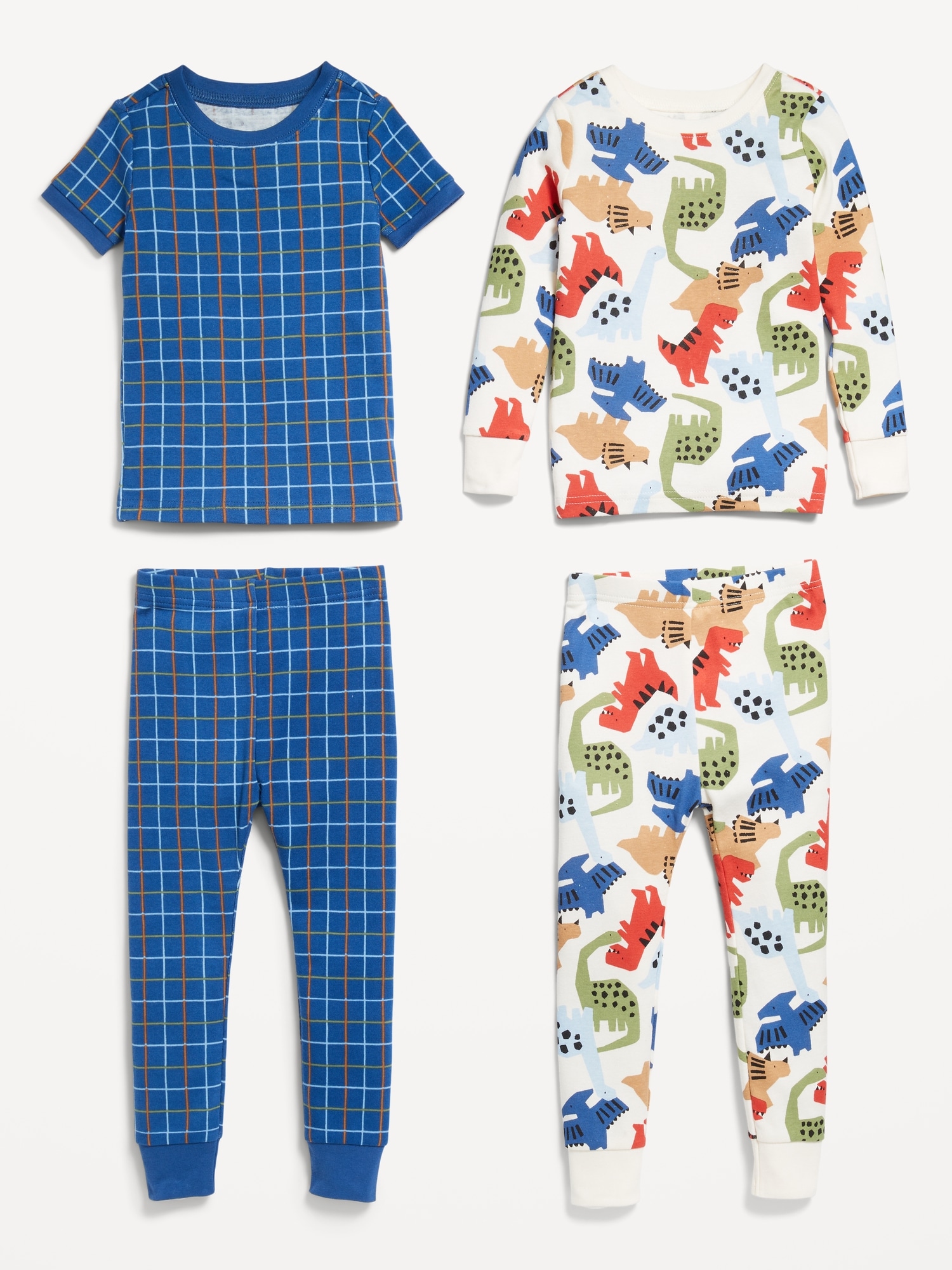 4-Piece Printed Snug-Fit Pajama Set for Toddler & Baby