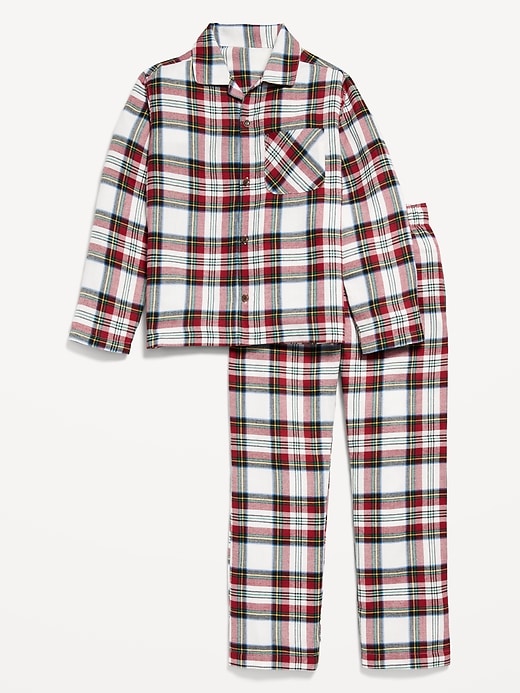 View large product image 2 of 4. Gender-Neutral Printed Button-Front Pajama Set for Kids