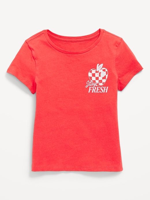 Voir une image plus grande du produit 1 de 1. T-shirt à manches courtes à imprimé pour fille