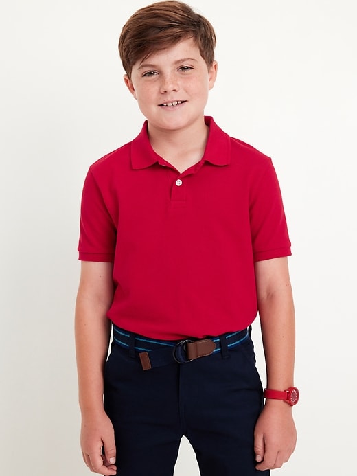 View large product image 1 of 5. School Uniform Pique Polo Shirt for Boys