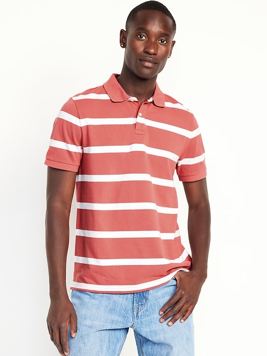 Image number 1 showing, Classic Fit Striped Pique Polo