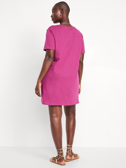 Image number 4 showing, Crew-Neck Mini T-Shirt Dress