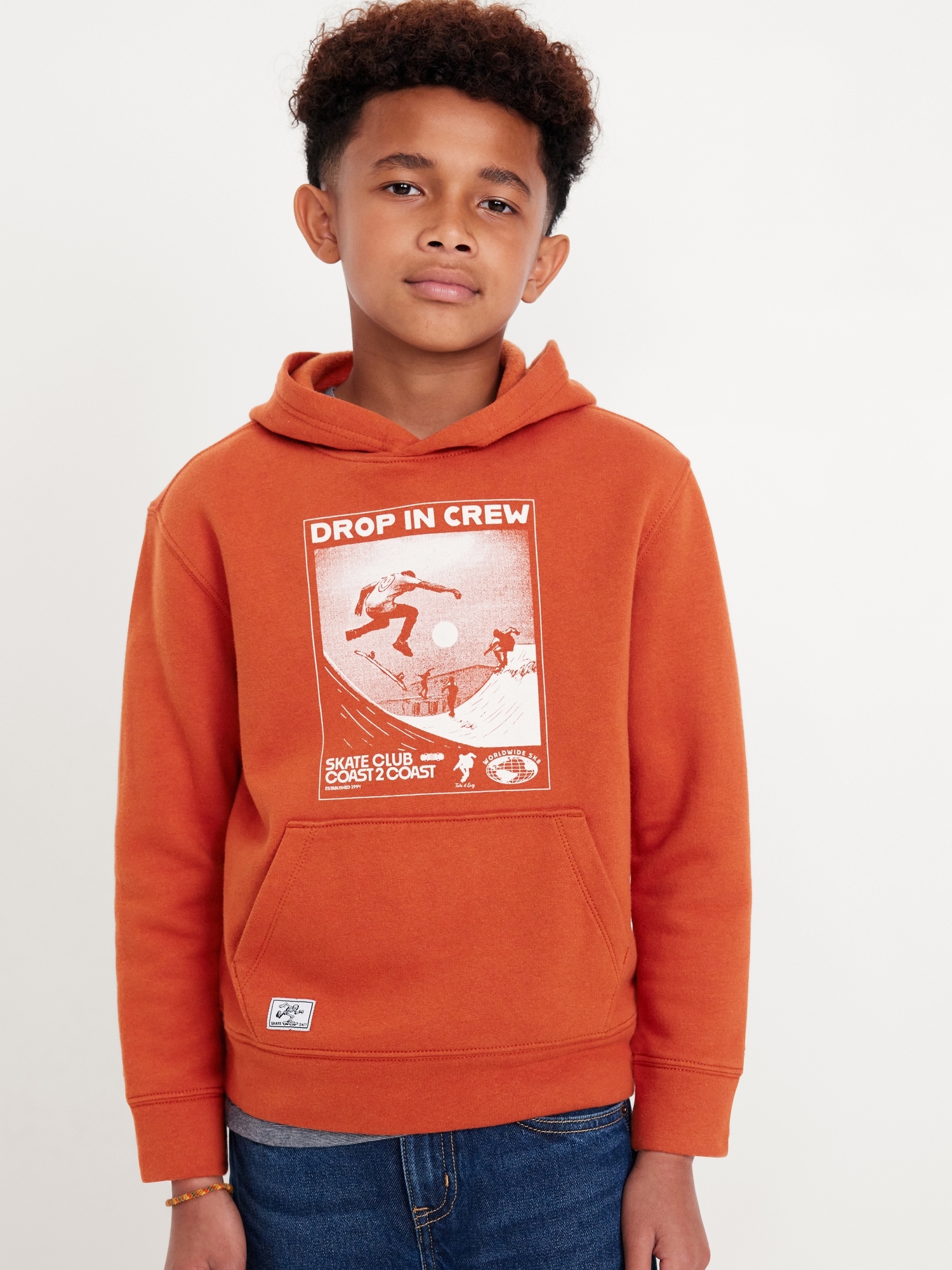 Long-Sleeve Graphic Pullover Hoodie for Boys