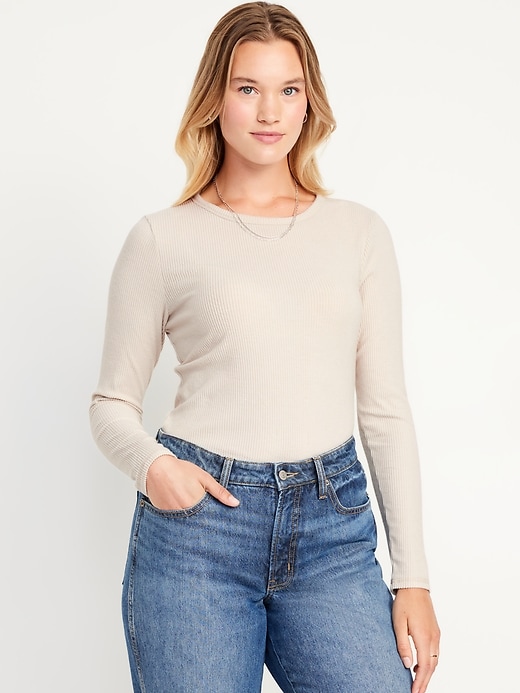 Image number 5 showing, Plush-Knit Long-Sleeve T-Shirt