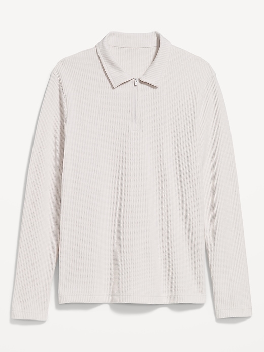 Image number 4 showing, Quarter-Zip Waffle Polo Sweater