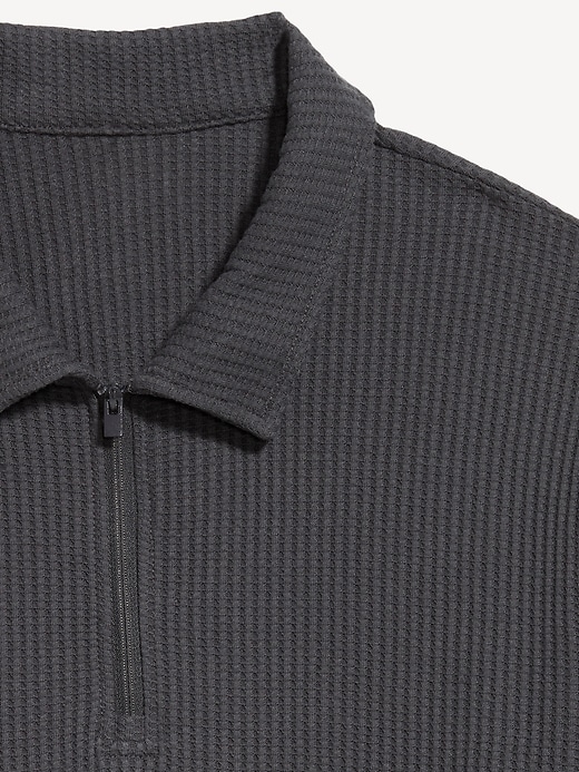 Image number 5 showing, Quarter-Zip Waffle Polo Sweater