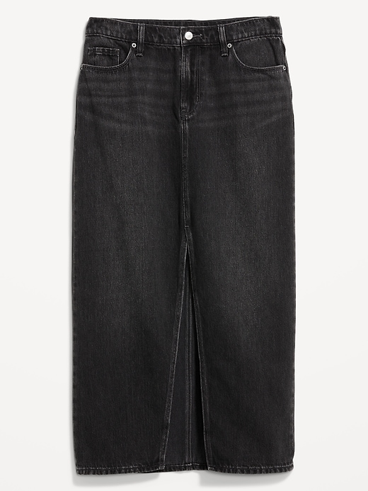 Image number 7 showing, Mid-Rise Jean Maxi Skirt