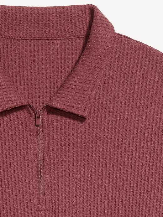 Image number 5 showing, Quarter-Zip Waffle Polo Sweater