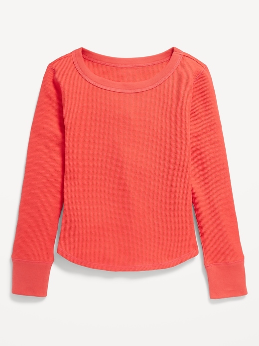 View large product image 1 of 1. Long-Sleeve Thermal-Knit T-Shirt for Girls