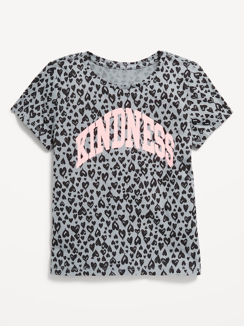 T-shirt à manches courtes à imprimé pour fille