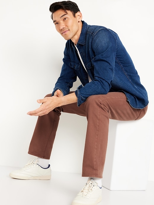 Image number 3 showing, Straight Five-Pocket Built-In Flex Pants