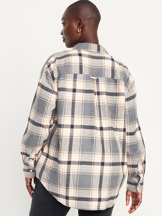 Image number 6 showing, Flannel Boyfriend Button-Down Shirt