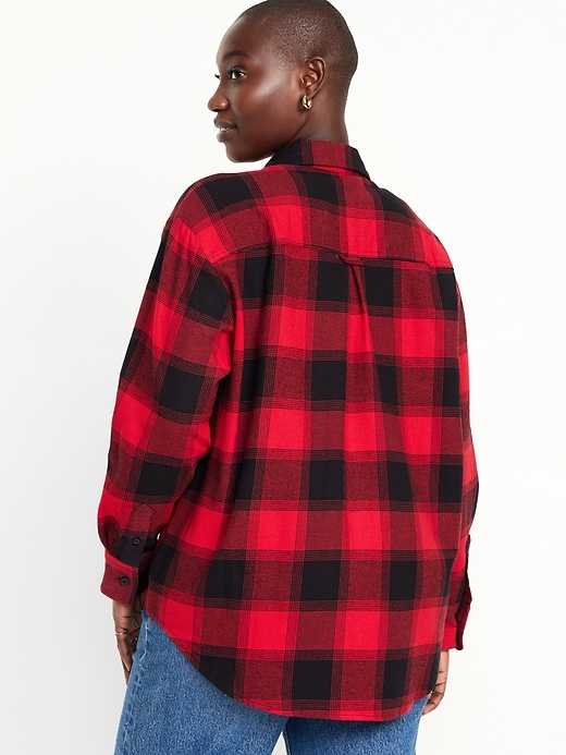 Image number 6 showing, Flannel Boyfriend Button-Down Shirt