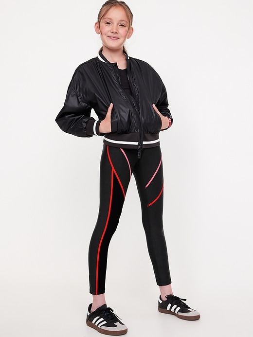 Image number 3 showing, High-Waisted Power-Soft 7/8 Leggings for Girls