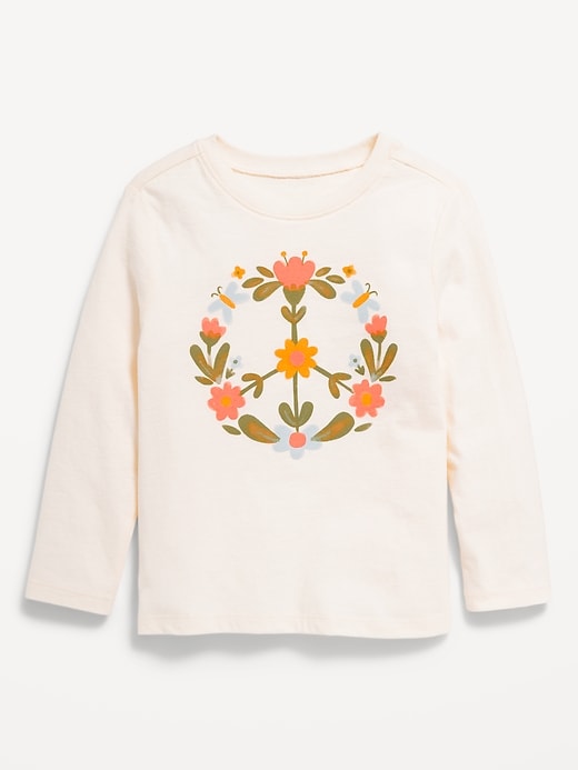 View large product image 1 of 1. Long-Sleeve Graphic T-Shirt for Toddler Girls