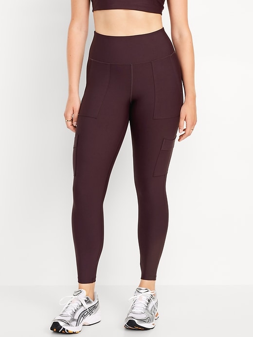 Image number 4 showing, High-Waisted PowerSoft Cargo 7/8 Leggings