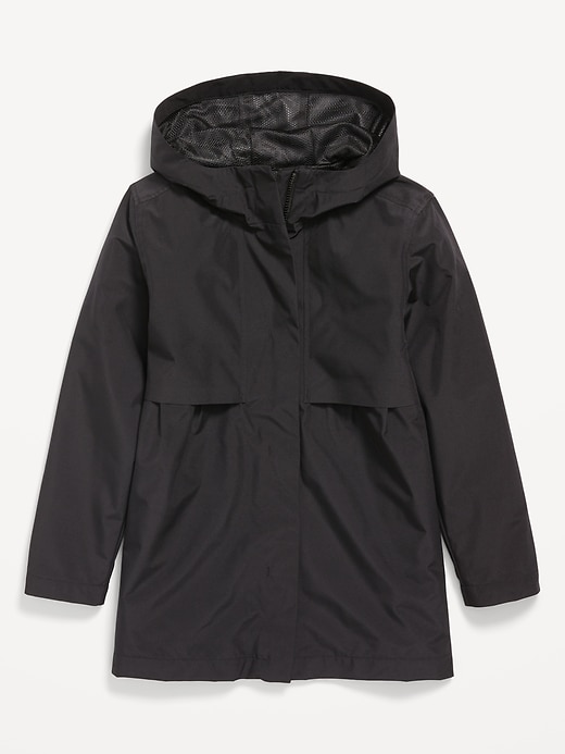 View large product image 2 of 3. Water-Resistant Hooded Jacket for Girls