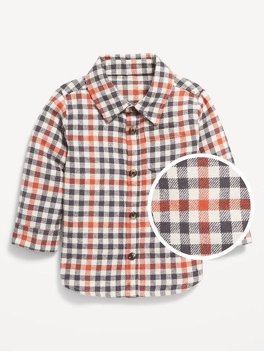 View large product image 1 of 1. Soft-Brushed Flannel Pocket Shirt for Baby