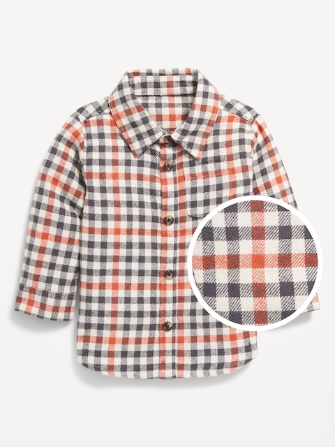 Soft-Brushed Flannel Pocket Shirt for Baby - Red