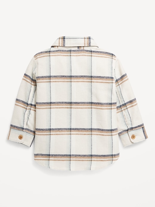 View large product image 2 of 2. Soft-Brushed Flannel Pocket Shirt for Baby