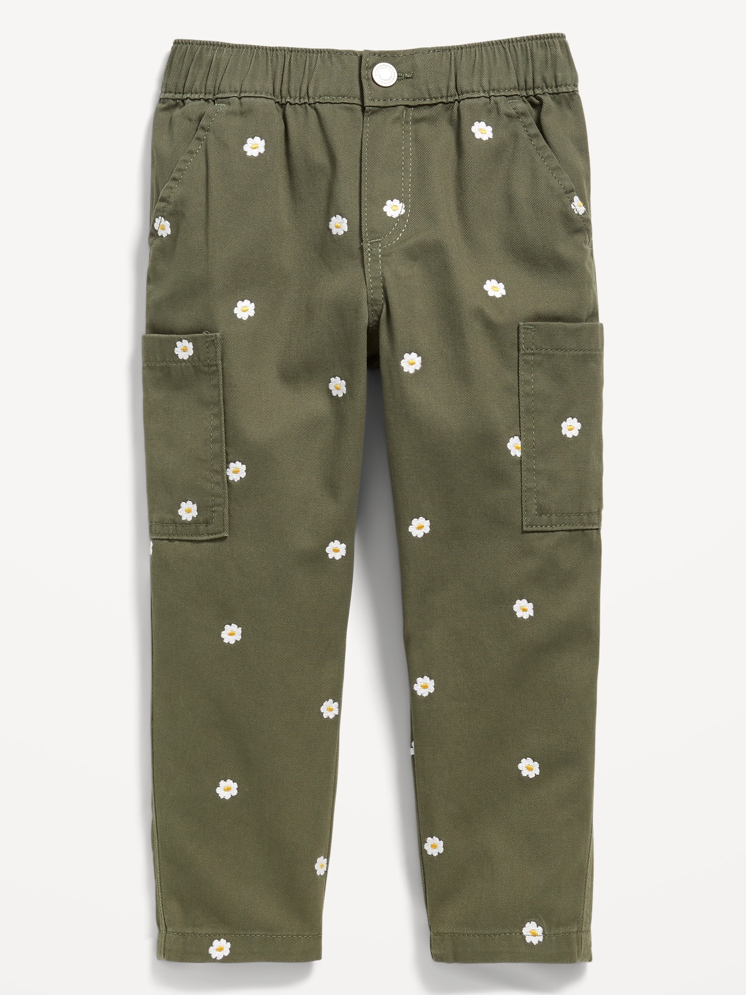 High-Waisted Cargo Balloon Pants for Toddler Girls