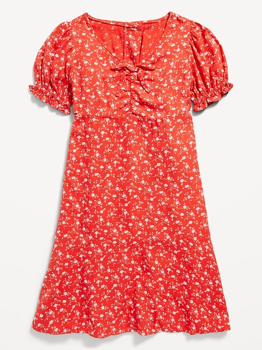 Voir une image plus grande du produit 1 de 1. Robe en crêpe ajustée et évasée pour fille