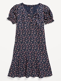 Image number 1 showing, Fit and Flare Crepe Dress for Girls