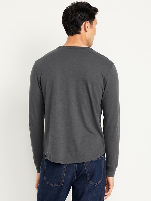 Image number 2 showing, Curved-Hem Slub-Knit T-Shirt