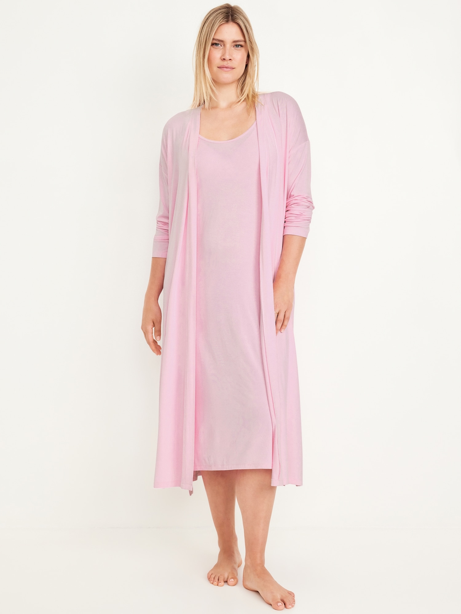 Maternity Robe and Nursing Nightgown Set