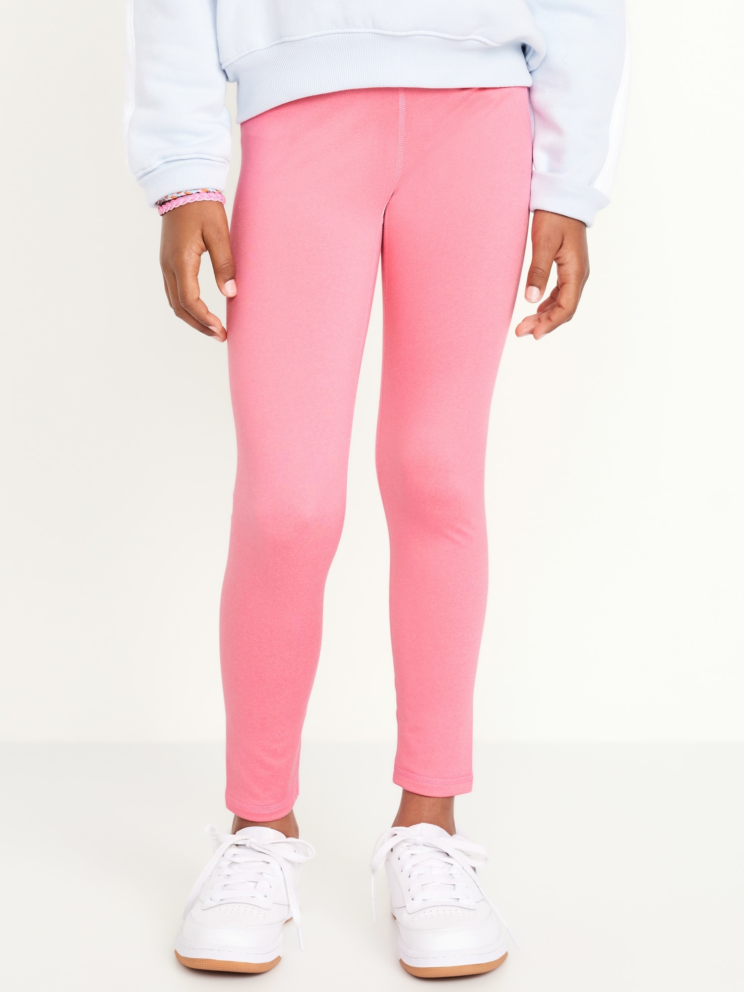 Girls pink leggins best sale