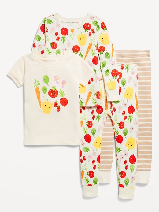 View large product image 1 of 3. 4-Piece Snug-Fit Printed Pajama Set for Toddler & Baby