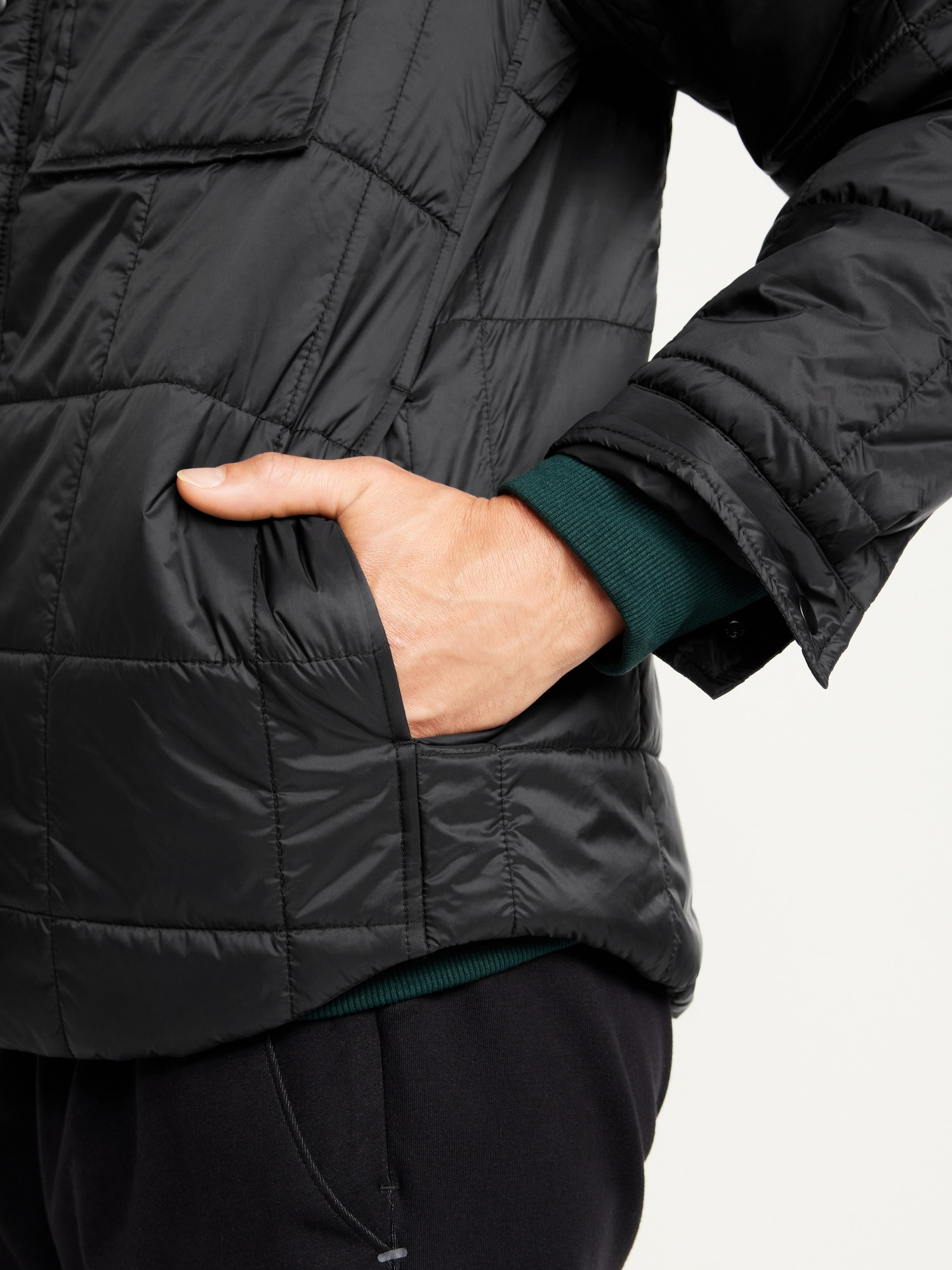 Water-Resistant Quilted Shacket