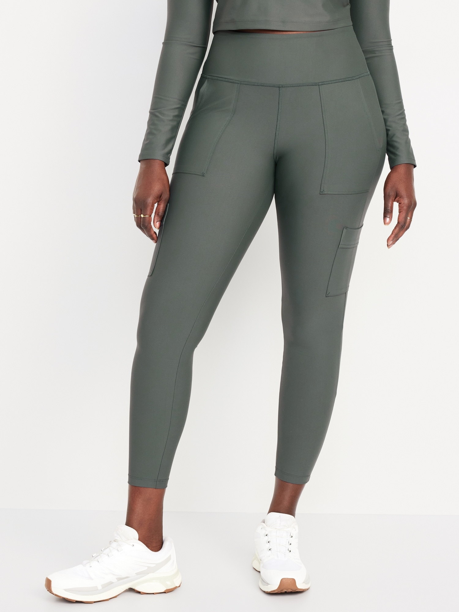 High-Waisted PowerSoft Cargo 7/8 Leggings