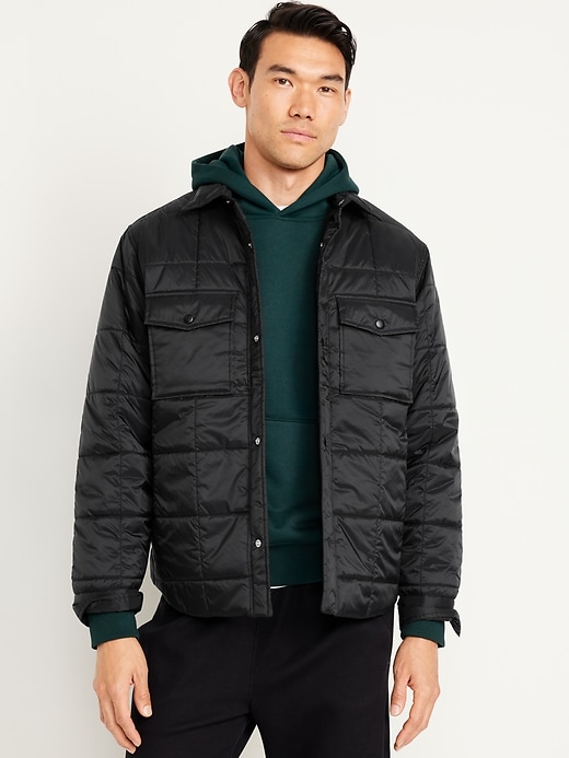 Image number 1 showing, Water-Resistant Quilted Shacket