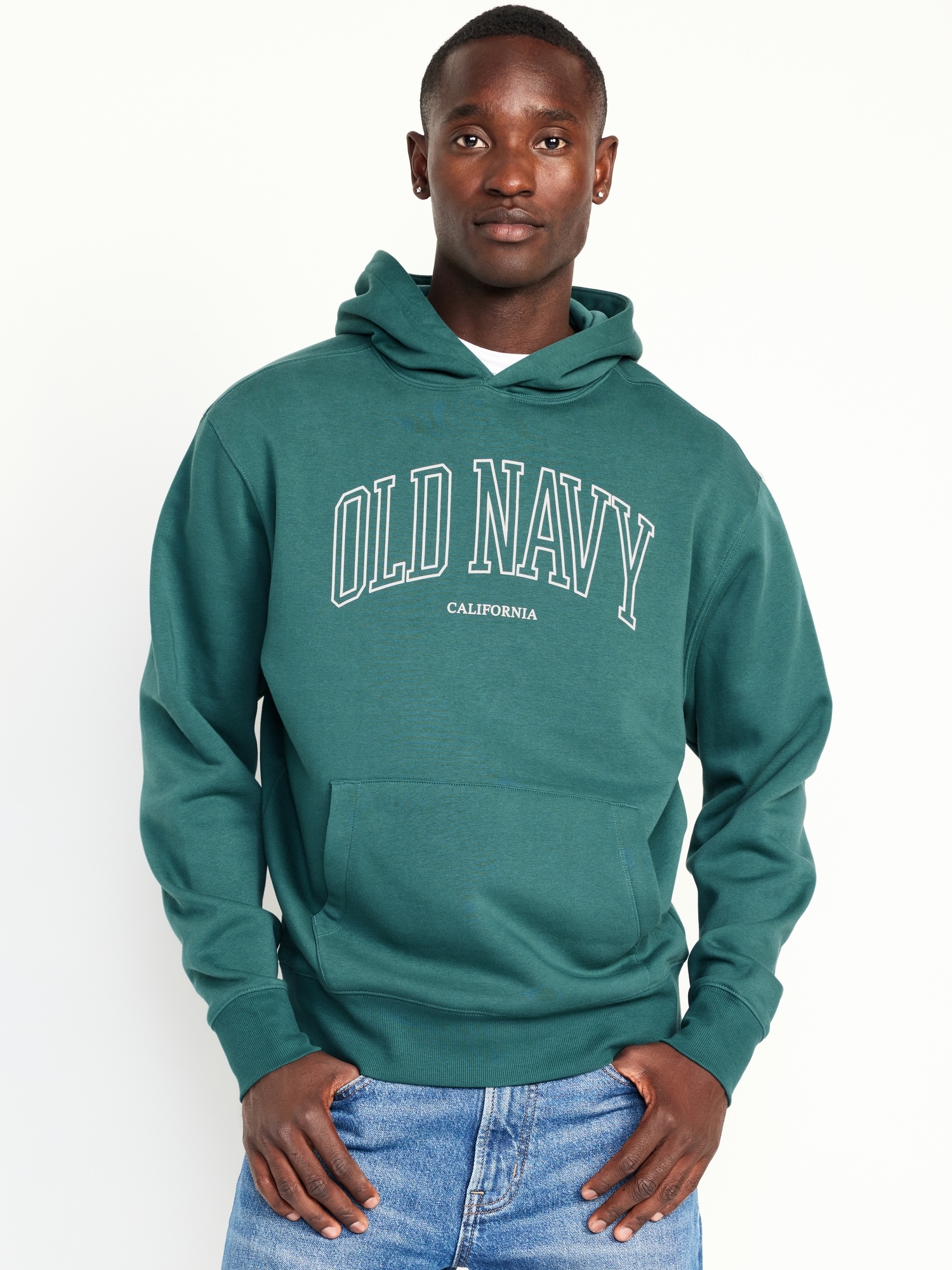 Oversized Logo Pullover Hoodie