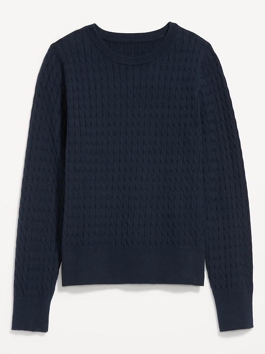 Image number 4 showing, SoSoft Crew-Neck Cable Sweater