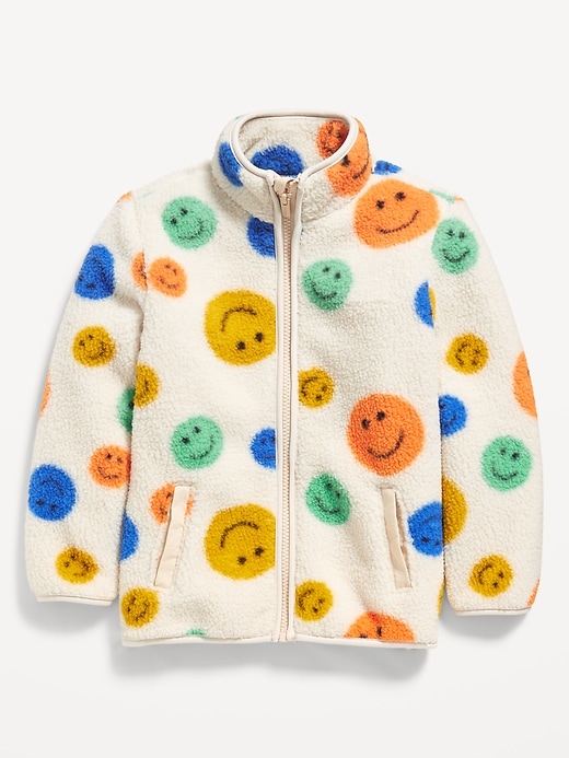 View large product image 2 of 2. Printed Full-Zip Sherpa Jacket for Toddler Boys